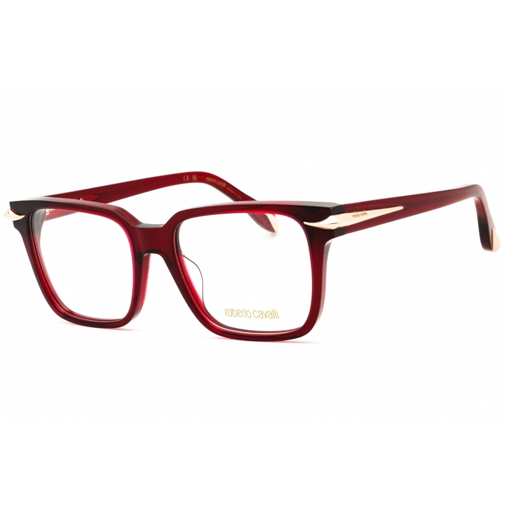 Roberto Cavalli VRC019M Eyeglasses Transparent Dark Bordeaux Acetate Rectangular